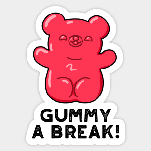 Gummy A Bread Cute Candy Pun Sticker